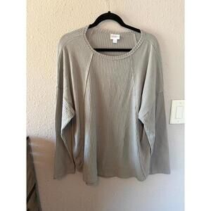 LulaRoe grey super soft waffle knit long sleeve size XL